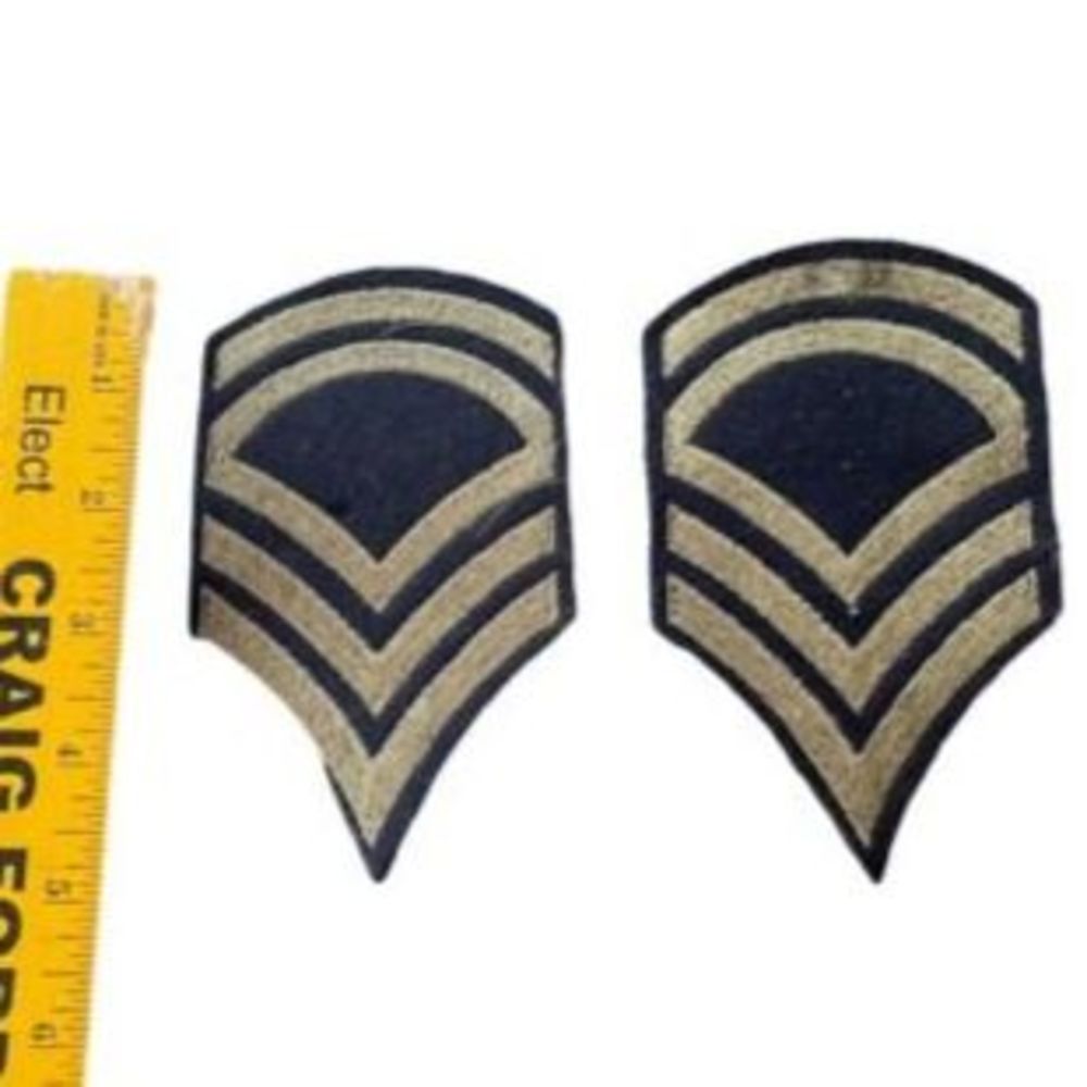 WWII Army Rank Patches Vintage Military Patch